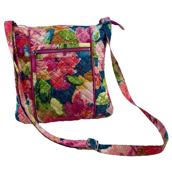 Vera Bradley Iconic Hipster Crossbody Bag Floral Quilted Cotton Superbloom NWOT - Picture 4 of 16